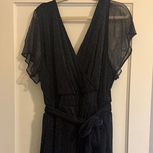 Torrid lurex, shimmer romper. Perfect for holiday parties with tights